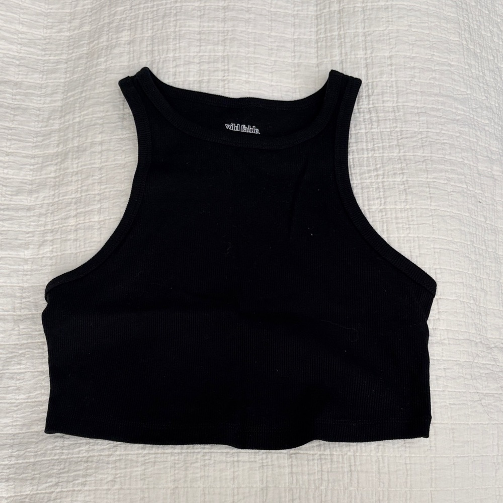 Wild Fable Sleek Black Crop Top